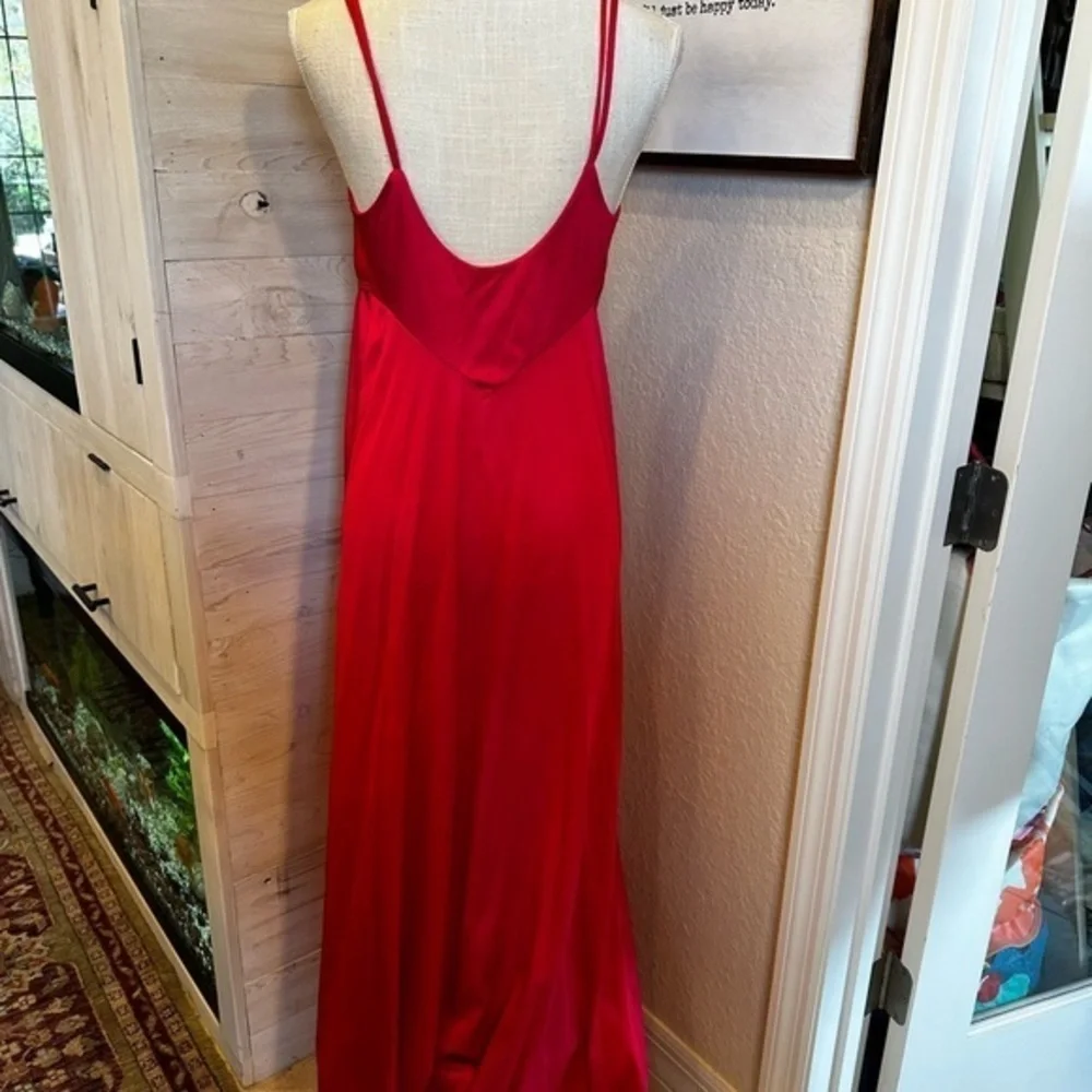 Vintage Erin Loren New York‎ red slip dress no size or care tag estimated medium